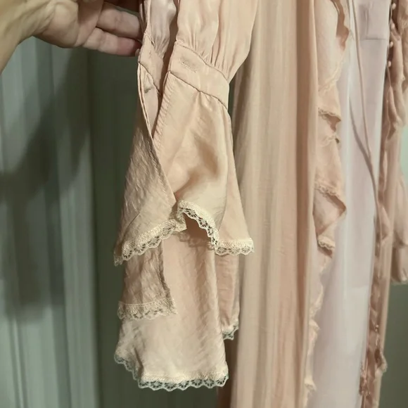 Pink Maxi Dress with ruffles NWT - Picture 4 of 16